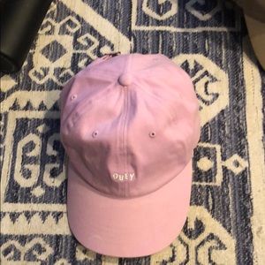 Pink obey hat